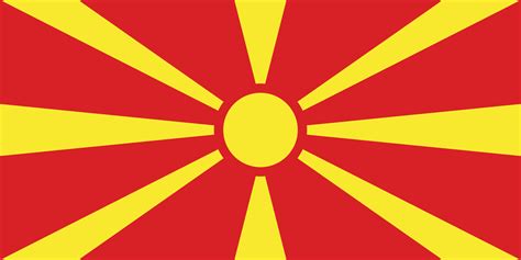 Modern Flag of North Macedonia