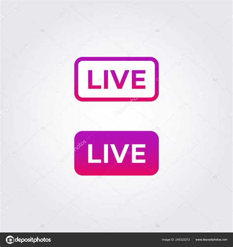 Live Stream Icon Instagram Video Streaming Sign Social Media Button Stock Vector by ©art.em.po ...