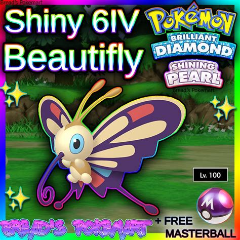 Shiny BEAUTIFLY 6IV // Pokemon Brilliant Diamond & Shining - Etsy