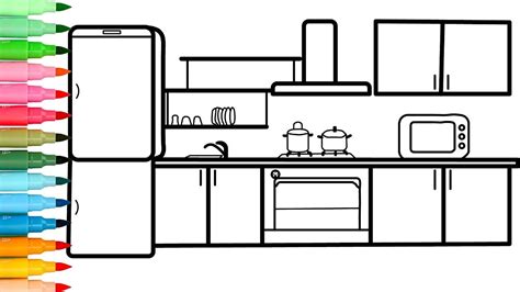 Kitchen drawing background | DRAWING 99