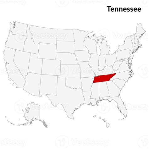 Map of Tennessee. Tennessee map. USA map 32159557 PNG