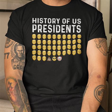 History Of US Presidents T Shirt Pro Trump Biden Clown Emoji