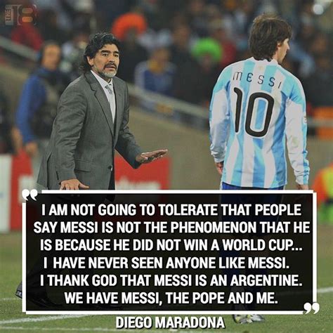 Diego's got something to say. #soccerquotes #DiegoMaradona #Maradona #Lionel #Messi #LionelMessi ...