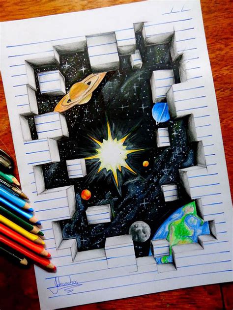 This Self-Taught Teenager Draws Mind-Bending 3D Art With Regular ...