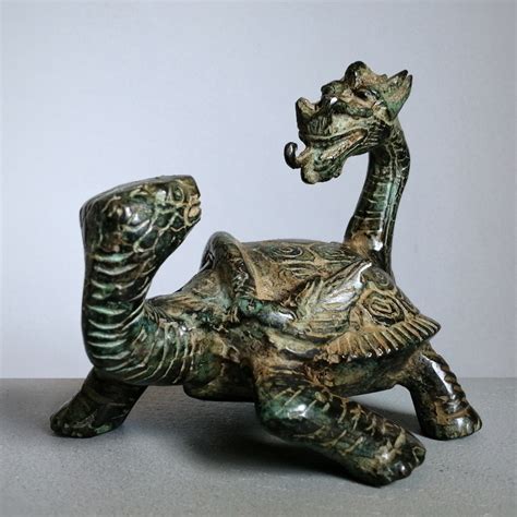 Chinese Dragon Turtle Statue - Etsy