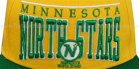 Minnesota North Stars LE-ARCH SNAPBACK Gold-Green Hat