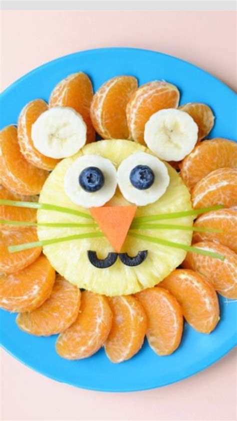 fun fruit lion platter | Food art for kids, Creative food, Healthy ...