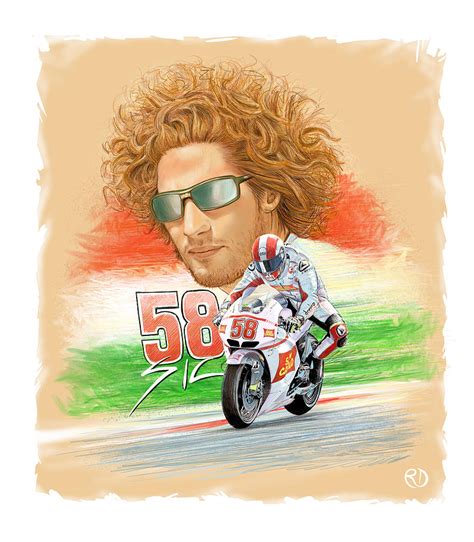 Marco Simoncelli - A Tribute Digital Art by Robin DaSilva - Fine Art ...