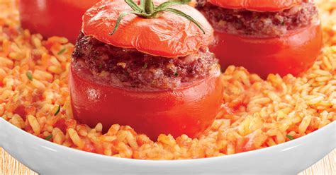 Tomates farcies, riz à la tomate | Marie