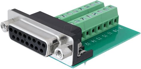 DELOCK 65274: Sub-D 15-pin socket > 16 pin terminal block at reichelt elektronik