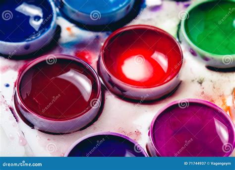 Watercolor Paints. Paintbox Stock Image - Image of craft, artistic: 71744937