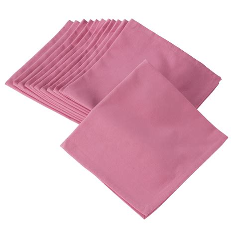 Solid Bold Colors 20-Inch Square Cotton Cloth Napkin - 16 Colors (Pink, Sold per 4) - Walmart ...