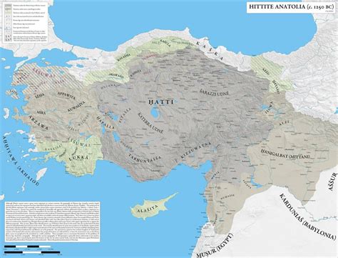 Map of the Hittite Empire and it’s dependencies c. 1250 BC. | Ancient near east, Map, Historical ...