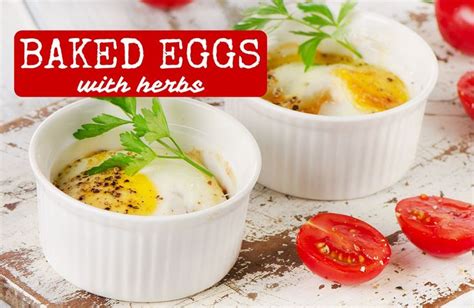 Baked Eggs (and Egg whites) with Herbs Recipe via @SparkPeople Diabetic ...