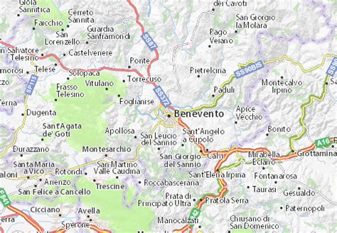 Map of Benevento - Michelin Benevento map - ViaMichelin