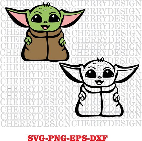 Baby Yoda SVG Baby Yoda Clipart for Cricut and Silhouette - Etsy New ...