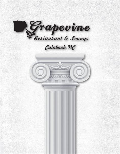 Grapevine Menu - Grapevine Restaurant