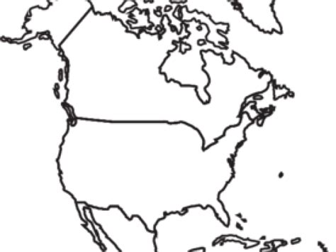 Download Map Of The Usa Clipart Outline - Printable North America Blank Map - HD Transparent PNG ...