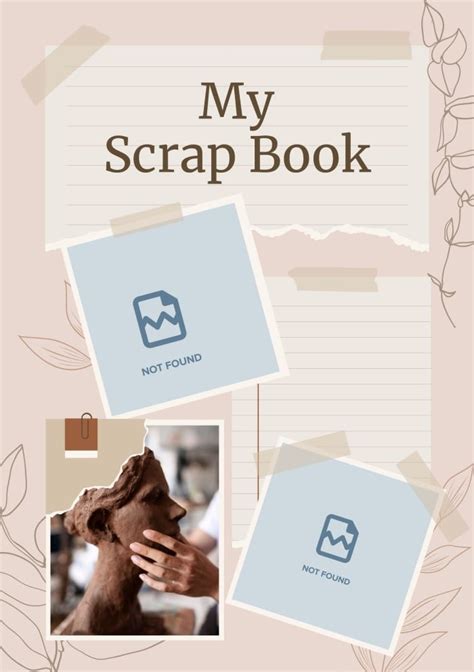 Customize online this Aesthetic My Scrapbook Book Cover template