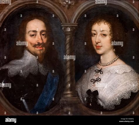 Charles I and Henrietta Maria. Portrait of King Charles I of England ...