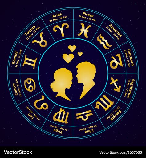 Horoscope love Royalty Free Vector Image - VectorStock