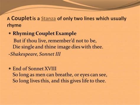 Shakespeare's rhyming couplet