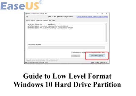 Guide to Low Level Format Windows 10 Hard Drive Partition [2024 Checklist]