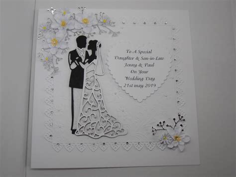 Handmade Personalised Keepsake Wedding Card With Bride & Groom - Etsy UK