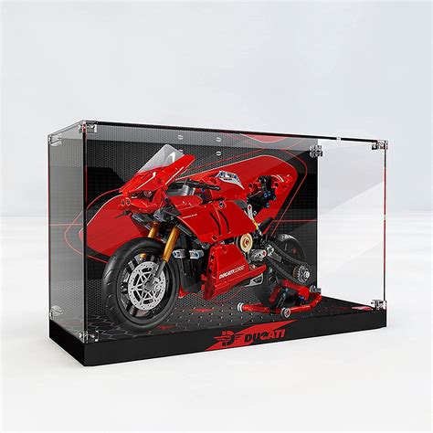 Buy LMTIC Acrylic Display Case for LEGO Technic Ducati Panigale V4 R 42107 Building Kit Display ...