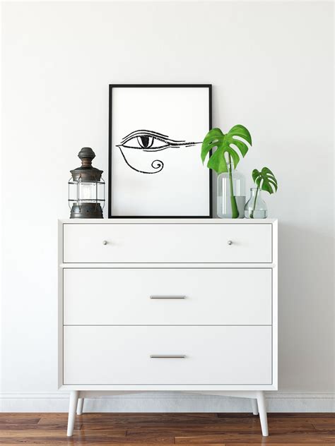 Egyptian Eye Painting Minimal Egyptian Eye Art Printed on - Etsy