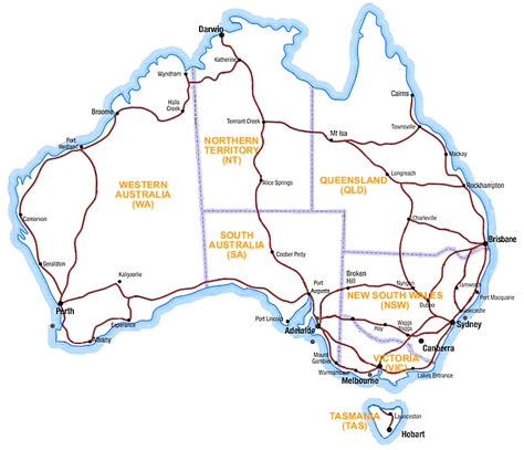 Road Map Of Australia - Living Room Design 2020