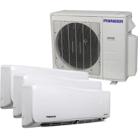 Pioneer Tri-Zone 36,000 BTU Ductless Mini Split Heat Pump (12k + 12k + 12k)