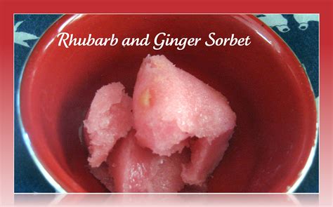 PEBBLE SOUP: Rhubarb & Ginger Sorbet