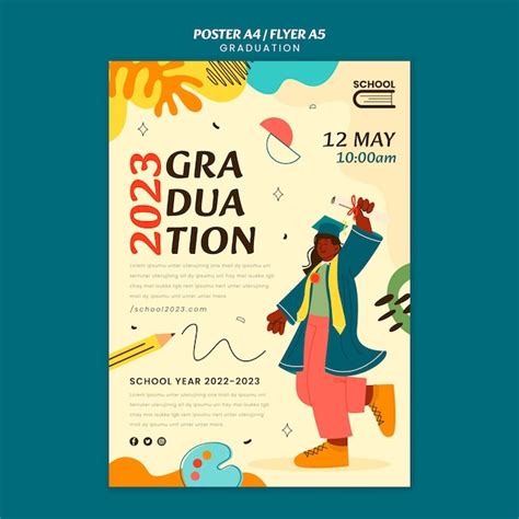 Free PSD | Graduation celebration poster template