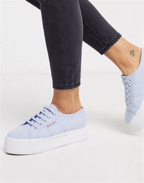 Superga 2790 flatform 4cm trainers in blue | ASOS Superga Sneaker, Latest Trends, Trainers, Asos ...