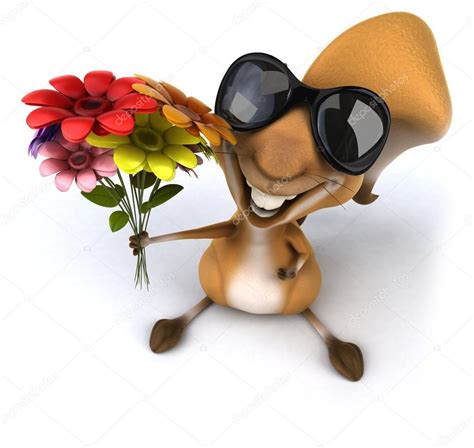 Fun squirrel with flowers Stock Photo by ©julos 63981141