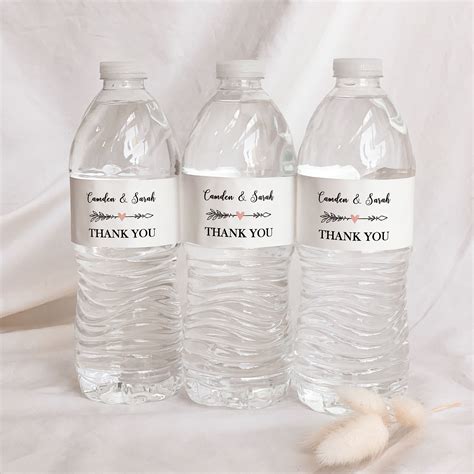 Wedding Water Bottle Labels - Floral