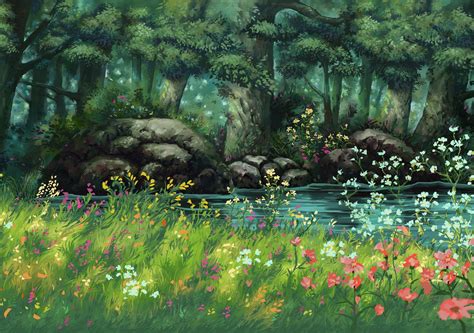 PicZene - Studio Ghibli Landscape Wallpaper