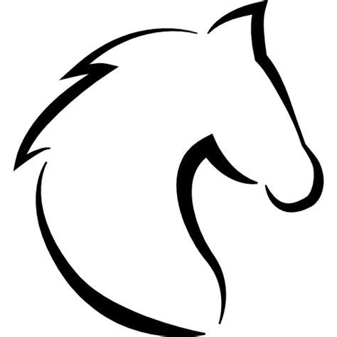 Horse Head With Hair Outline free icons designed by Freepik | Pferdekopfzeichnung, Pferdekopf, Pferd