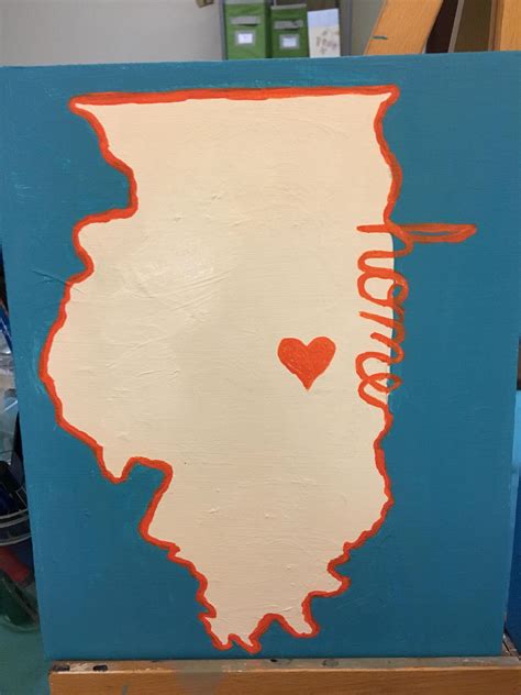 State Paintings with Custom Name & Location accents on Canvas | Etsy