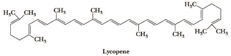 Following is the structural formula of lycopene, C 40 H 56 , a deep-red ...