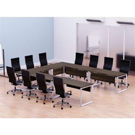vorm 136-12 12 seater dark walnut u-shaped conference-meeting table