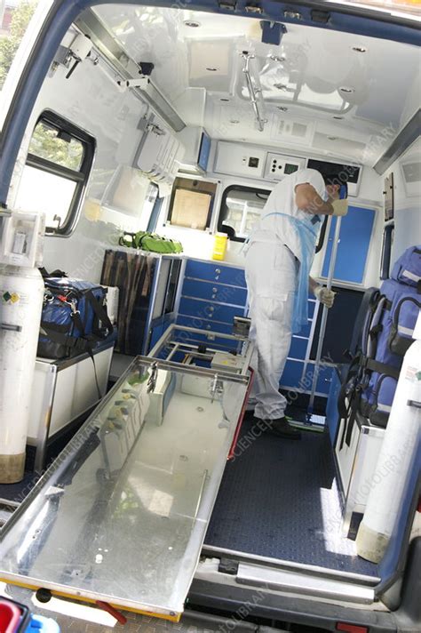 Ambulance interior - Stock Image - M525/0238 - Science Photo Library