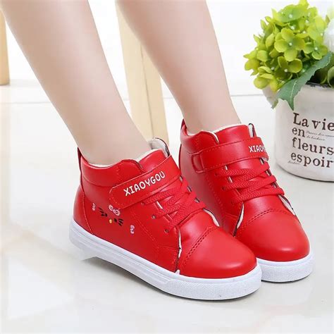 AFDSWG child fashion leather red children girl shoes red soft bottom ...