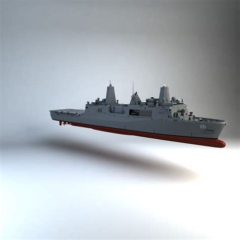 3d model uss green bay ship