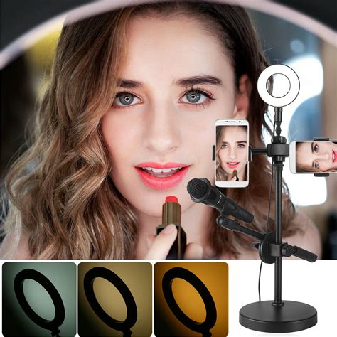 Selfie Ring Light with Phone Holder + Microphone Stand for Video Live Stream - Australia's #1 ...