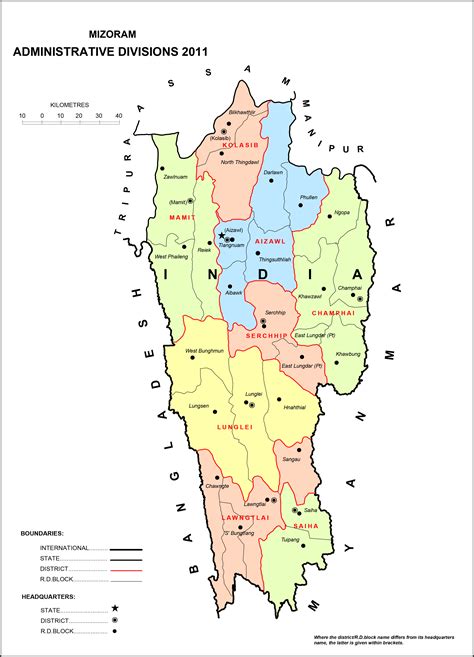 High Resolution Map of Mizoram [HD] - BragitOff.com