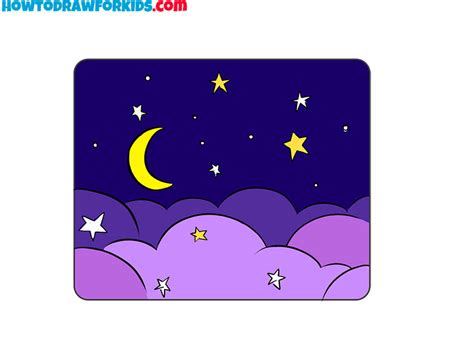 How to Draw the Night Sky - Easy Drawing Tutorial For Kids