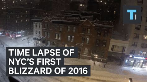 Time lapse of NYC's first blizzard of 2016 - YouTube