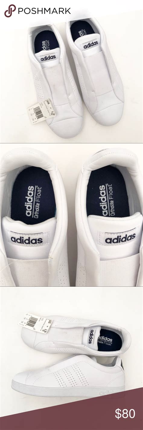 Adidas White Slip On Sneakers NWT US 6.5 | White slip on sneakers ...